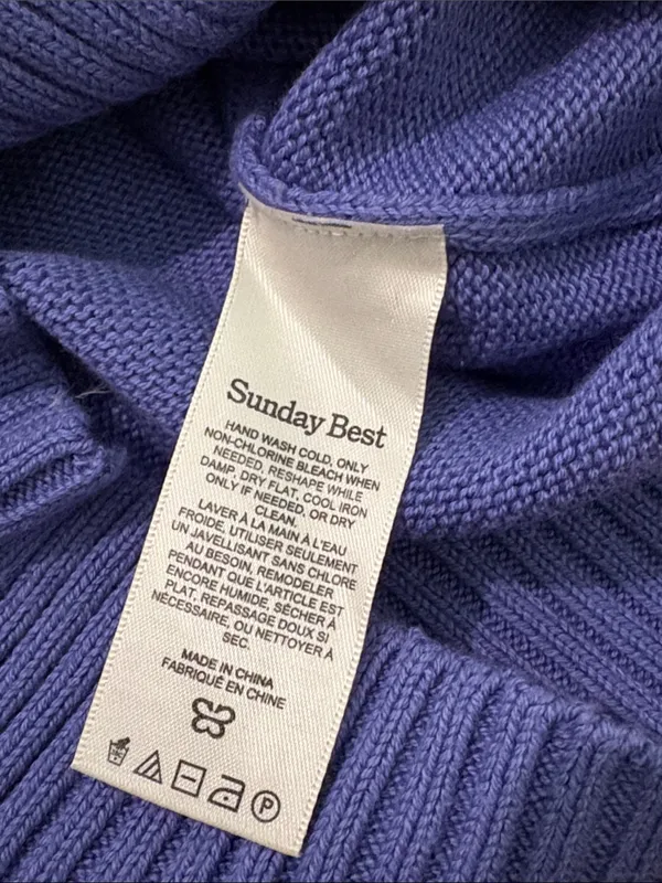 Aritzia Wilfred Cotton Sweater Purple - Image 5