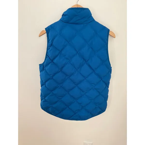 J.Crew Excursion‎ Quilted Puffer Vest Royal Blue Diamond Quilt Womens Medium - Image 3