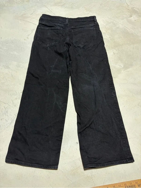 J. Crew re-96-blk ‘96 slim wide Black Jeans 28 - Image 9