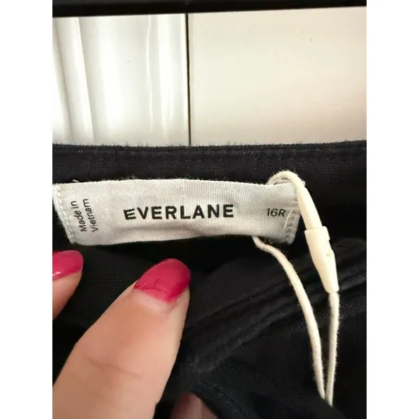 Everlane NWT Wide-Leg Drawstring Linen Pants Black 16R - Image 9