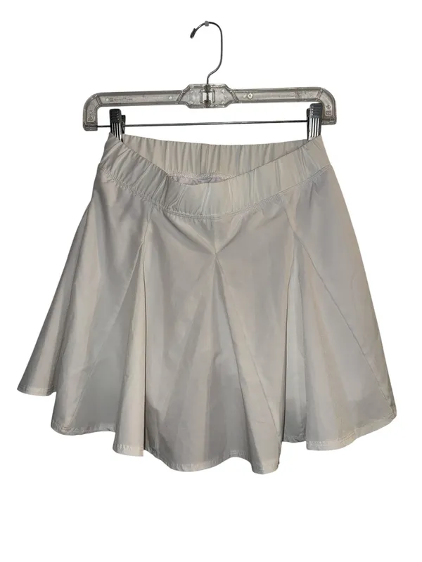Year of Ours Women’s The Tennis Skort Athletic Skirt White Small Elastic Waist - Image 2