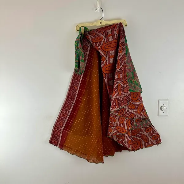 Reversible Maxi Wrap Skirt BINS912 Multiple - Image 2