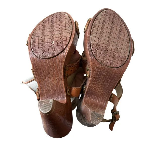 GH Bass Women's Brown Bass-able Strappy Platform Heeled Sandals Size 7M Boho - Image 5