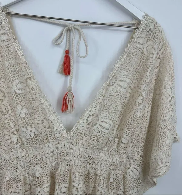 Xhilaration Lace Boho Swimsuit Cover Up Size XL Pool Beach - Image 5