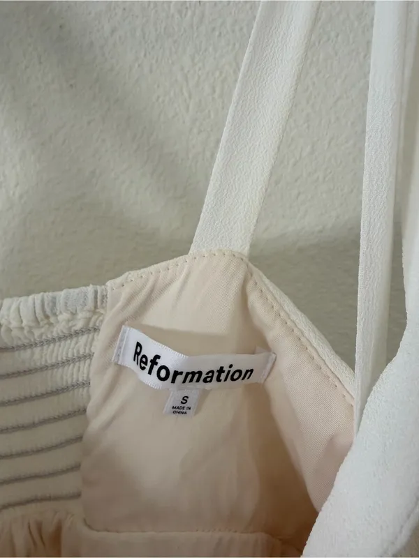 REFORMATION Avni Dress In White - Image 5
