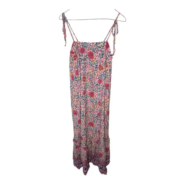 Solersun Pink Floral Adjustable Strap Maxi Dress // Size XL - Image 5