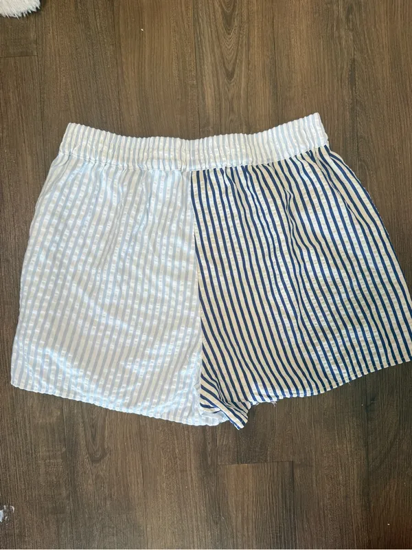 Sincerely Jules NYC Blue Striped Boxer Shorts Size Large - Image 5