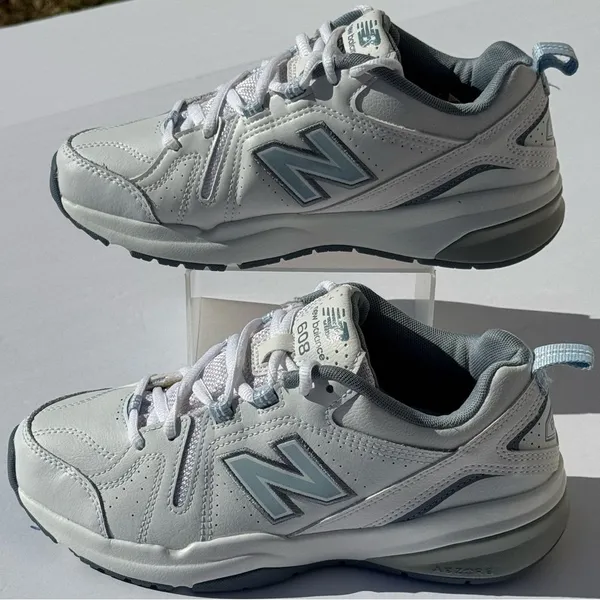 New Balance 608 V5 White Gray Walking Training Shoes Women’s Size 6.5 - Image 3