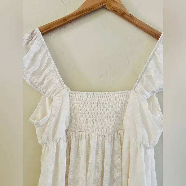 Wild Fable New Lace Dress sz L White/Prl - Image 7