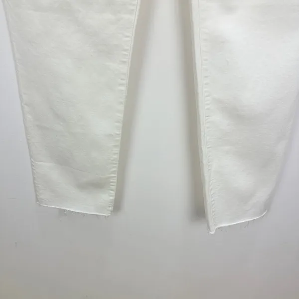 Madewell The Perfect Vintage Jean Tile White High Rise Classic Raw Hem US 30 NWT - Image 14