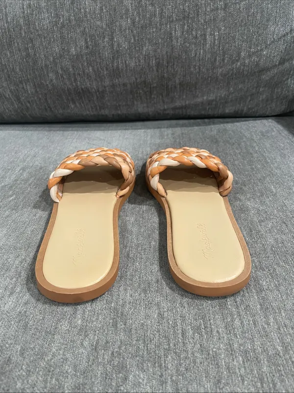 The Suzi Slide Sandal in Multi Woven Leather Size 9 - Image 8