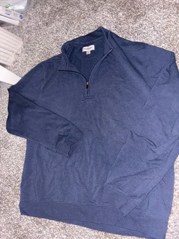 Goodfellow & Co Men's Blue Quarter-Zip Sweater - Image 2