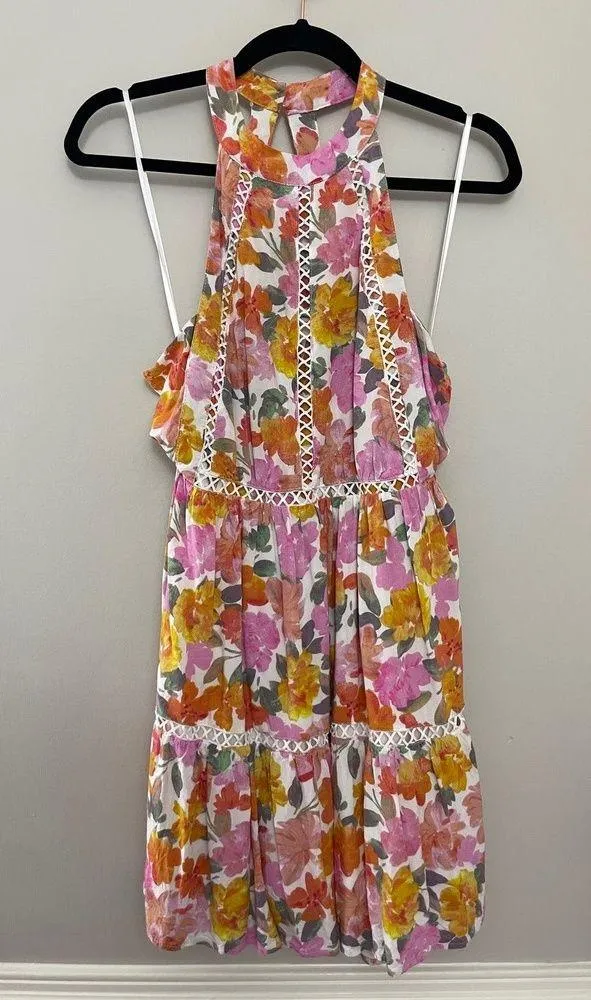 Petal & Pup Raffael High Neck Open Back Mini Dress Medium - Image 3