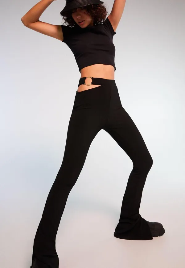 flare cut out leggings soft pants - Image 2