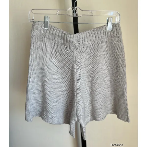 We Wore What Pull On Sweater Short Chunky Cozy Stitch Light Grey Size Small NEW - Image 3