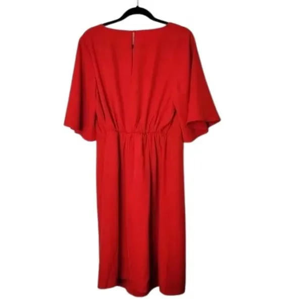 NWT Womens Plus Size 18 City Chic Red Knot Front Deep V Batwing Sleeve Dress NEW - Image 7