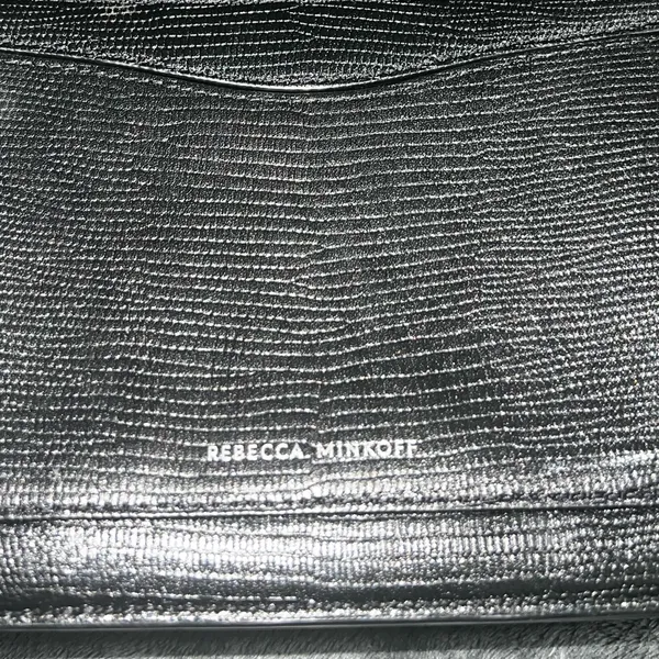 Rebecca Minkoff Love Too Black Leather Embossed Crossbody Handbag - Image 6