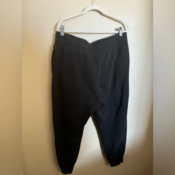 NIKE Terry Jogger Tapered Leg Pant Sz XL in Black Womens Plus‎ Size - Image 4