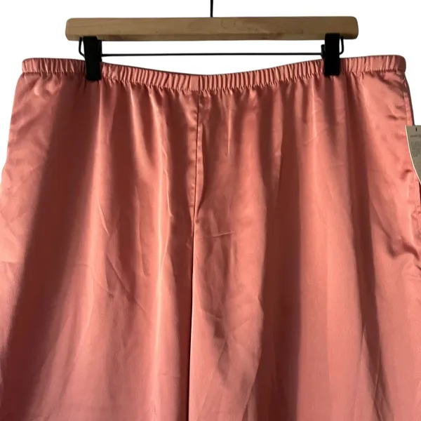 A‎ New Day XL Wide Leg Lounge Pants Relaxed Fit Elastic Waist Pull On Pink - Image 3