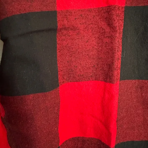Old Navy Shirt Women's Extra Small Classic Fit Red Buffalo Plaid Flannel - Image 3