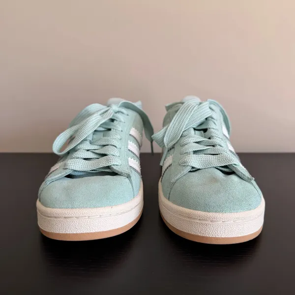 Adidas Womens 8 Campus 00s Shoes Ash Green White JQ5752 Casual Sneakers - Image 3