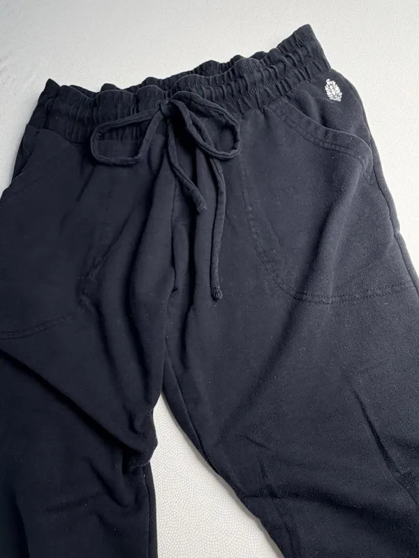 Free People Movement Black Jogger Sweatpants Women’s Medium Drawstring Lounge - Image 7