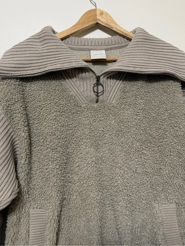 Varley Rogers Sweater Size Small Half Zip Sage Grey - Image 5