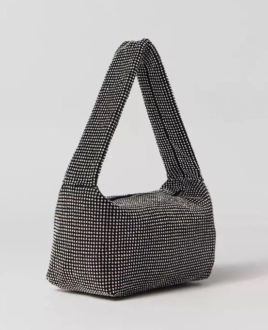 Urban Outfitters Silver Bianca Kimchi Blue Diamanté Baguette Shoulder Bag Purse - Image 4