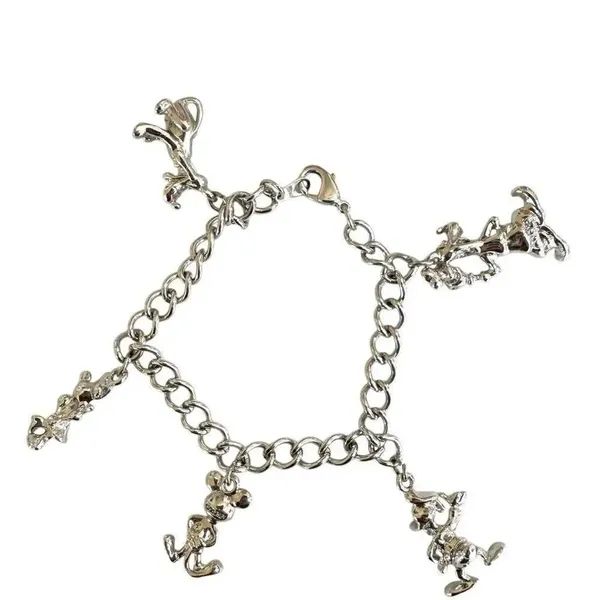 Silver tone Disney charm bracelet - Image 2