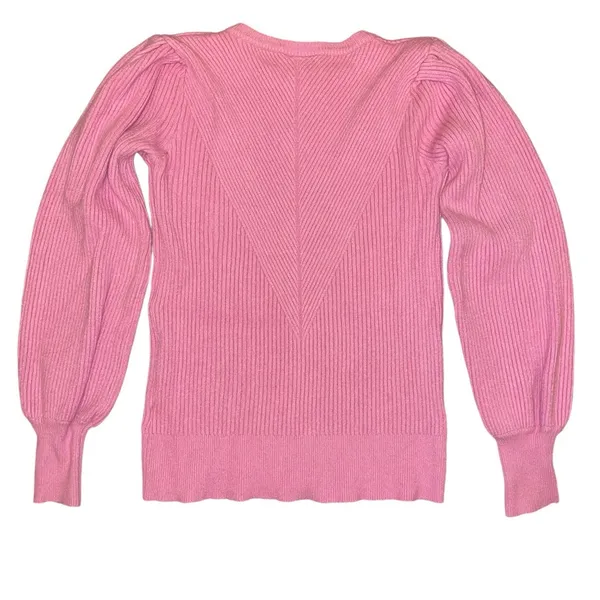 Vici Pink Bubble Over Ribbed Knit Sweater size Small - Image 3