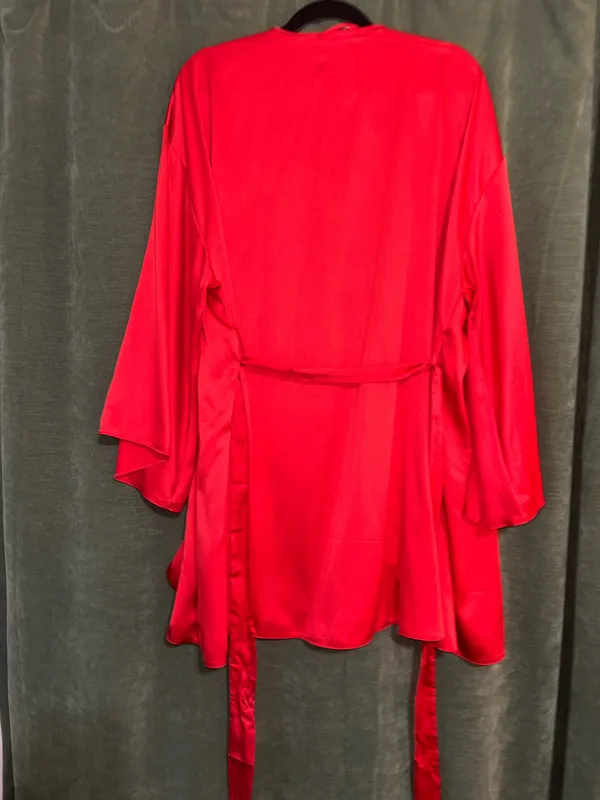 Victoria's Secret Red Robe Satin - Image 3