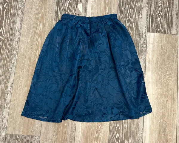 Forever 21 NWT! Sz XS Gorgeous Teal Blue Floral Layered Skirt - Image 8