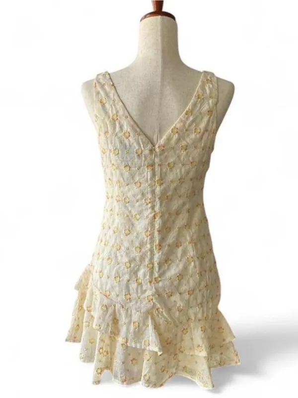 Hello Molly Golden Serenity Mini Dress Yellow - Image 4