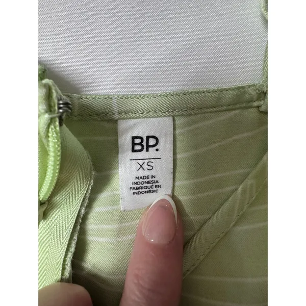 BP Nordstrom Sage Green Swirl Satin Lace Trim Slip Mini Dress XS BP465213MI - Image 8