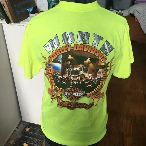 Harley Davidson lemon Worth KC Moto T-shirt - Image 2