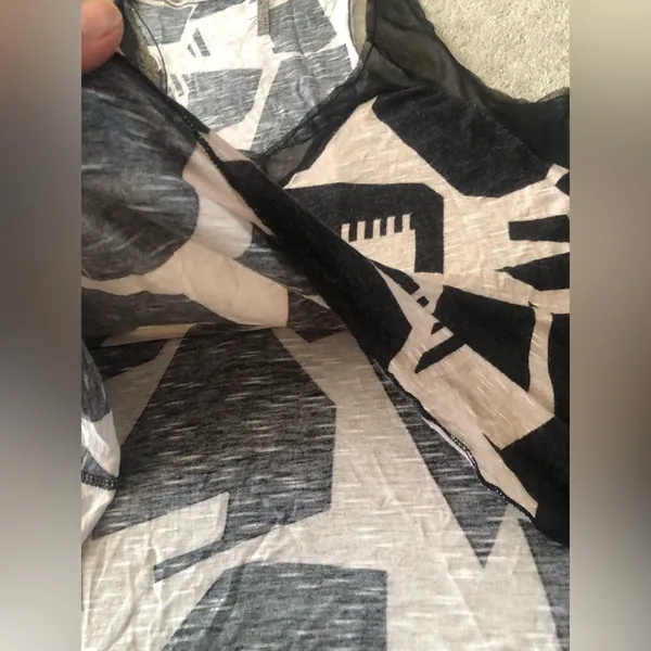 Sweet Claire Taupe/Black rayon tank M - Image 2