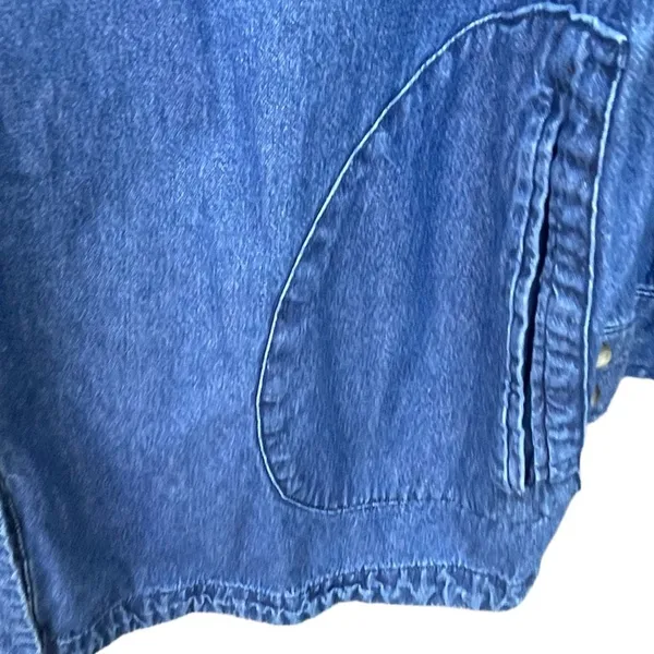 Joan Rivers size XL button front denim jacket. - Image 4