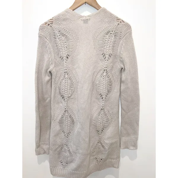 Theory‎ Wool Cardigan Sweater Coat Light Gray Size Small EUC - Image 4