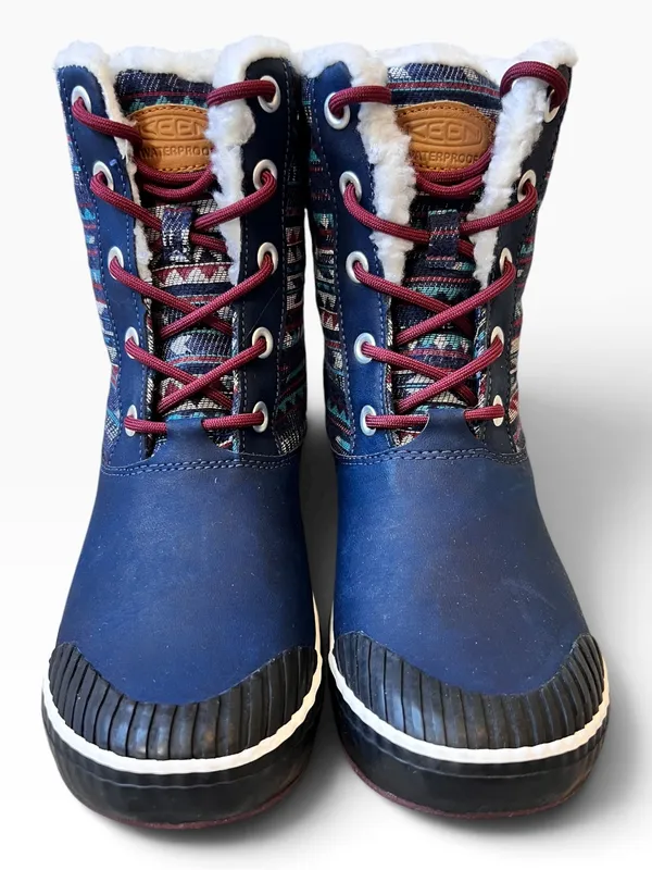 Keen Elsa Dress Blues Sherpa Lined Waterproof Winter Boots - Image 6