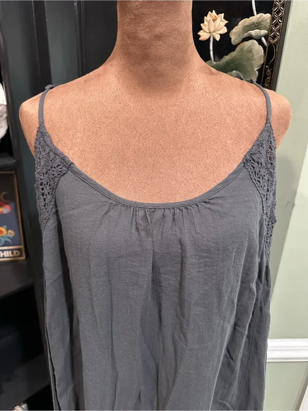 Aerie NWT Gray Crochet‑Detail Dress – Size Medium - Image 2