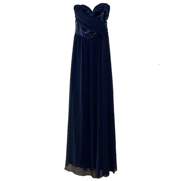 Chi Chi London Navy Sequin Evening Gown Women’s Size 2 NWT Prom Formal - Image 3