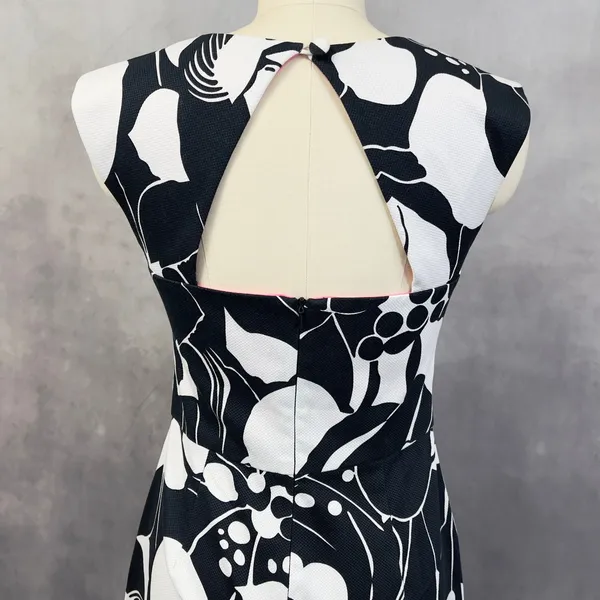 Donna‎ Ricco Floral Sheath Dress Women 6 Stretch Mod Garden Party Preppy City - Image 5
