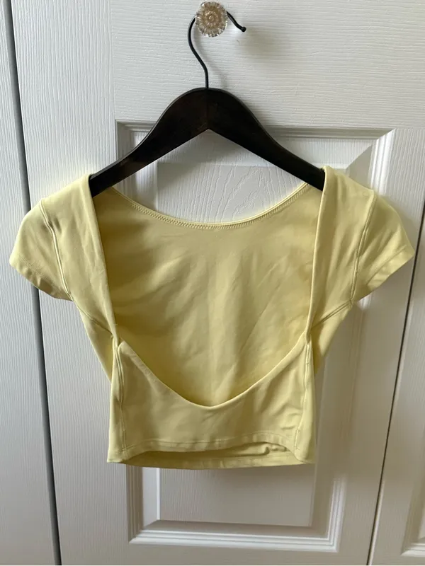 Aerie Offline Backless Short Sleeve Crop Tee - Image 3