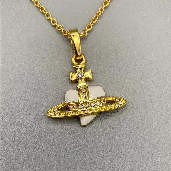 Vivienne Westwood Gold and White Necklace - Image 3