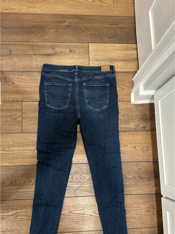 American Eagle Navy Blue Denim Jeans - Image 2