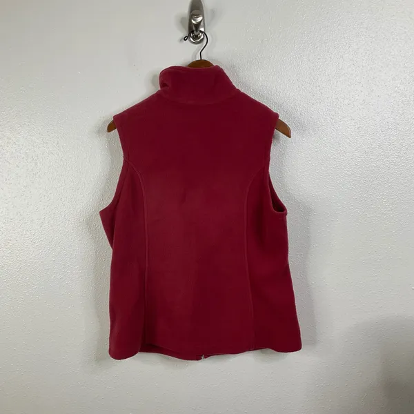 Columbia Women's Red Fleece Vest Size Large‎ - Image 2