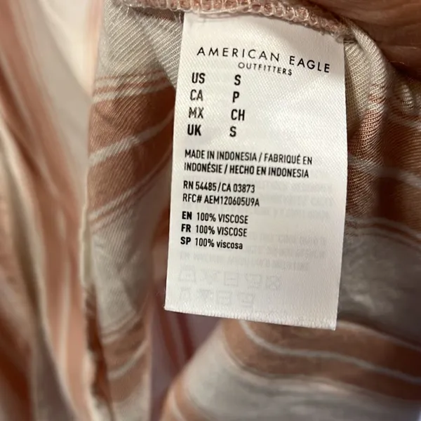 American Eagle striped boyfriend fit button down shirt - Image 6