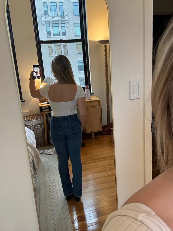 Madewell plain white tee body suit - Image 2
