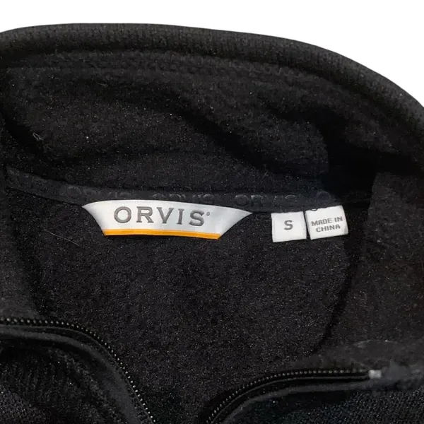 Orvis Sweater Knit Fleece Vest‎ Black S Cabin Cozy Core Gorpcore Coastal Grandpa - Image 3