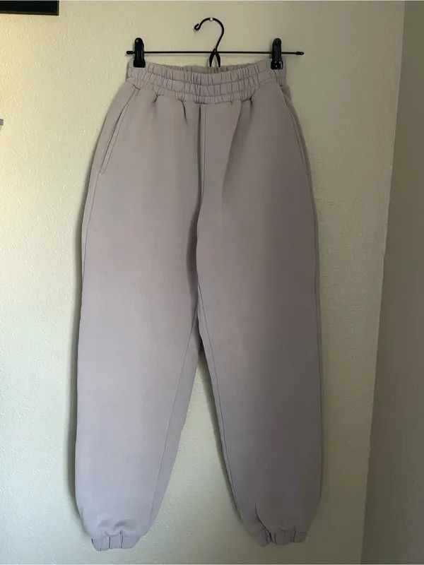 Comfrt Travel Essentials Sweatpants Size Small Bark Beige Zipper Back Pocket - Image 9